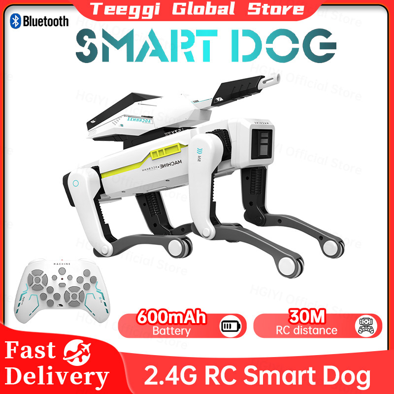 Teeggi Electric RC Intelligent Robot Dog Multifunction RC Mechanical Dog with turret Educational Toy