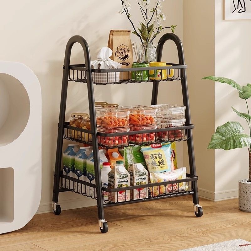 Kiten Rack Crevice Trolley Multi-layer Household Seasoning Rack Trolley Mobile Snack Storage Rack