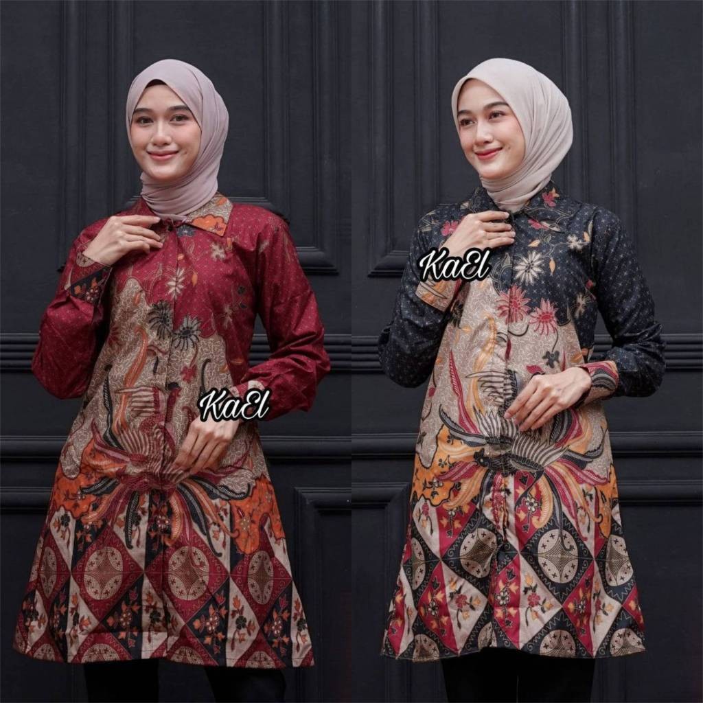 DISKON  COD M L XL XXL JUMBO Atasan Batik Tenun Troso Tunik Batik songket modern murah grosir atasan