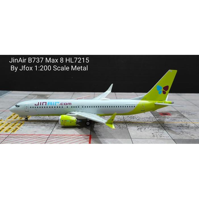 Jin Air B737 Max 8 HL7215 By Jfox 1:200 Scale Metal TKsb99