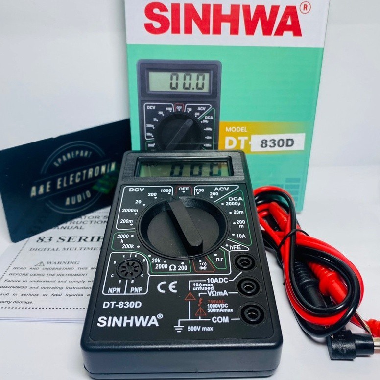 SINHWA Multimeter DT 830 B DT830B Model Avometer Multitester Sinhwa Digital Display LCD