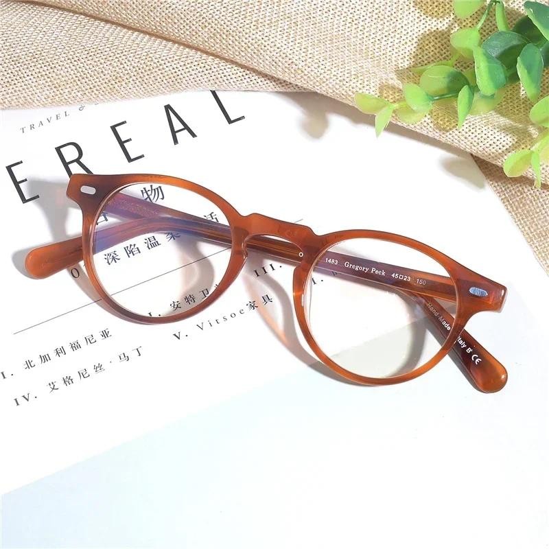 Retro Vintage Glasses Optical frame OV5186 Oval Eyeglass Frame Gregory Peck Decoration Spectacle Myo