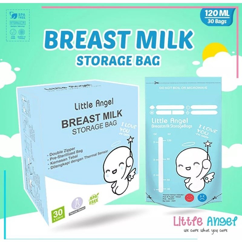 kantong asi little angel 120 ml, breast milk 120 ml