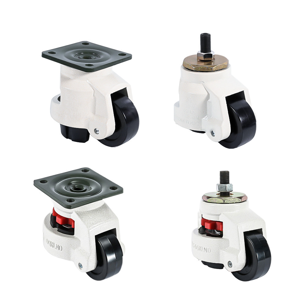 4PCS Caster Wheel Industrial Caster Heavy Duty Machine Leveling Adjustable Casters Wheel Nylon Wheel