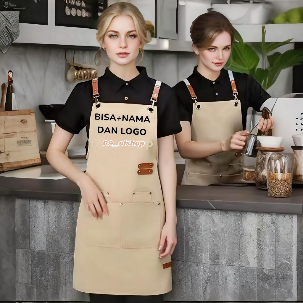 APRON ANTI AIR APRON BARISTA KOREAN STYLE PRIA WANITA APRON BARBERSHOP