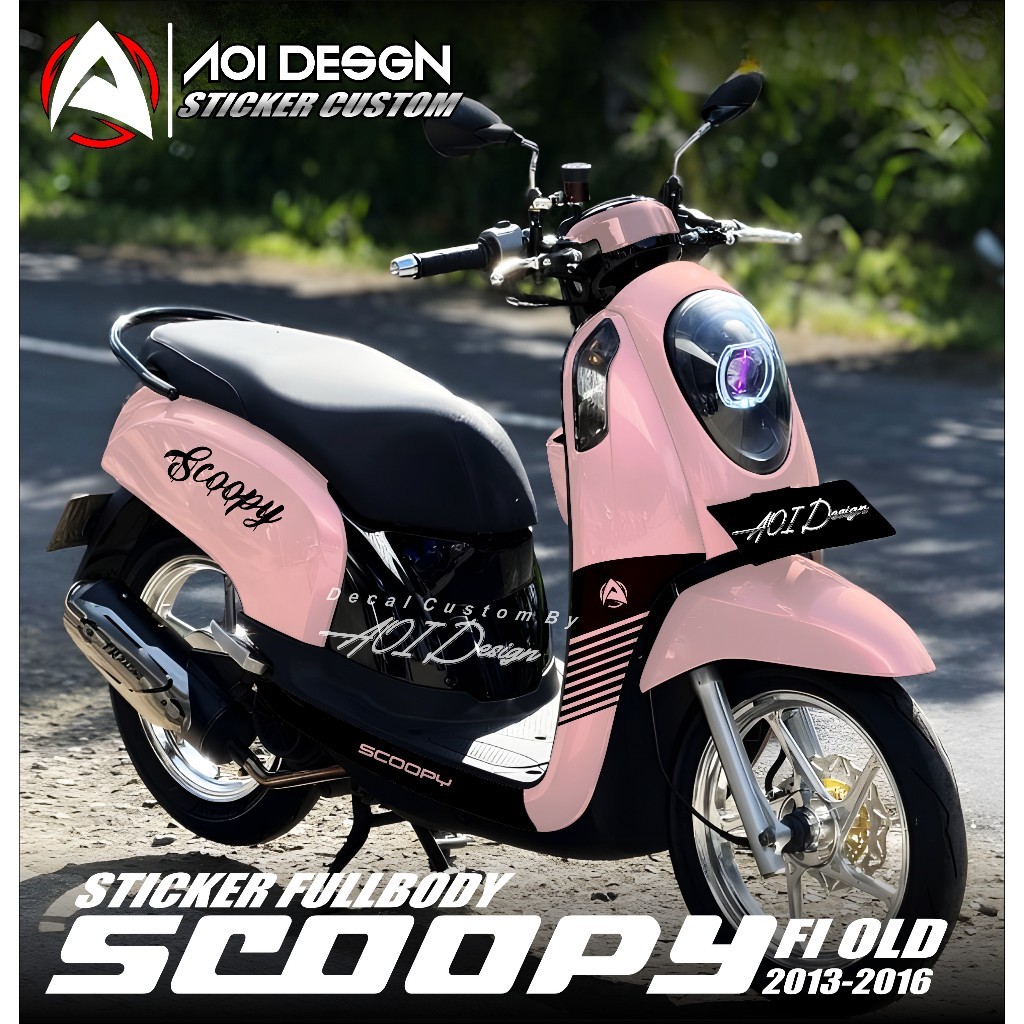 Decal Scoopy full body Full Blok Decal Scoopy Dekal Stiker Fi OLD 2013 2014 2015 2016 DECAL CUSTOM