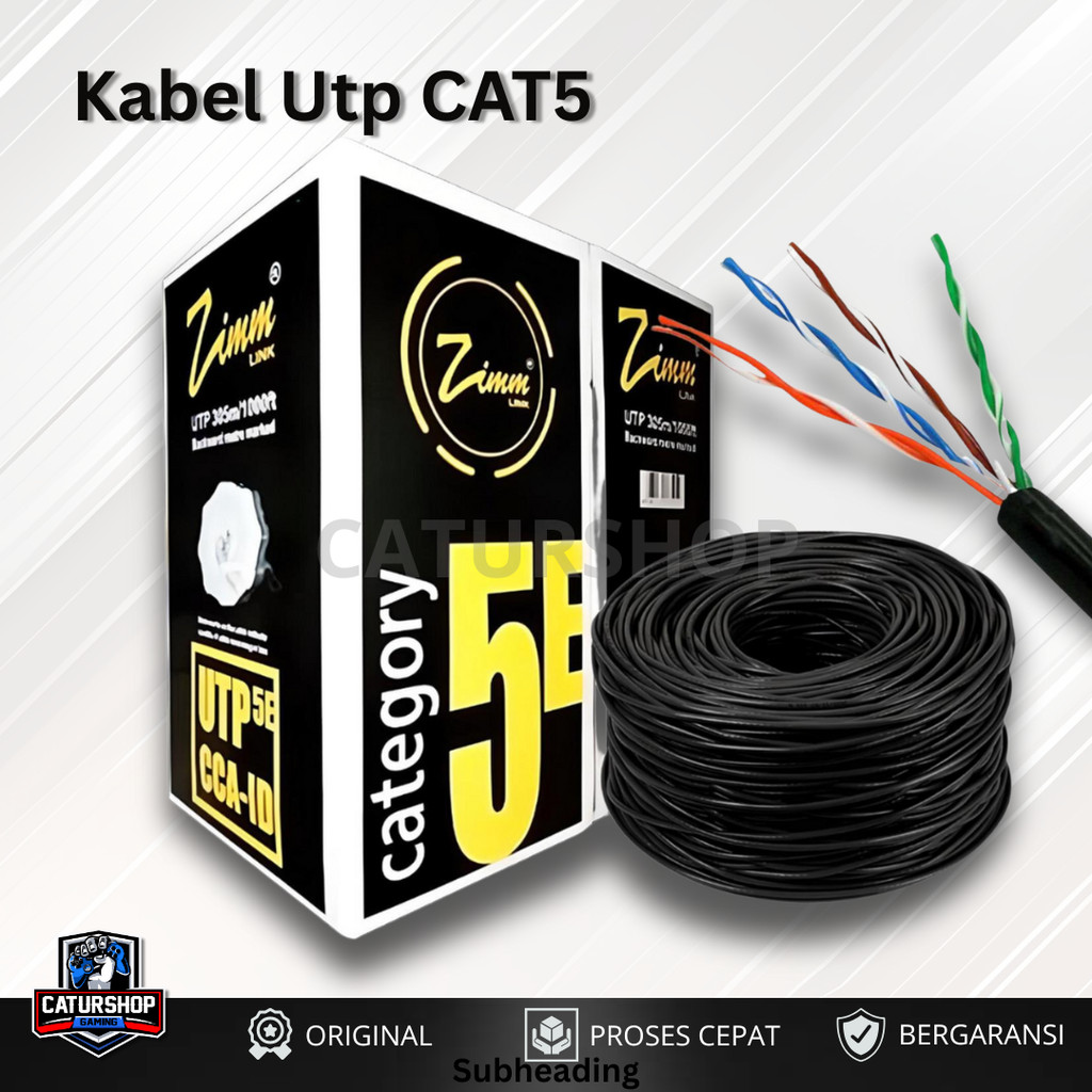 Kabel UTP CAT5 ZIMMLINK Indoor Permeter / Kabel Lan UTP Cat5e/Cat 5/5e Indoor