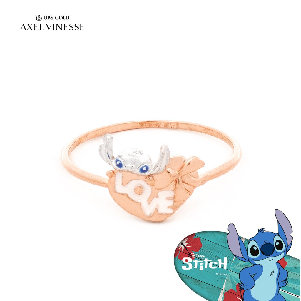 UBS Gold Cincin Emas Disney Stitch - Ccy0224 - 17K