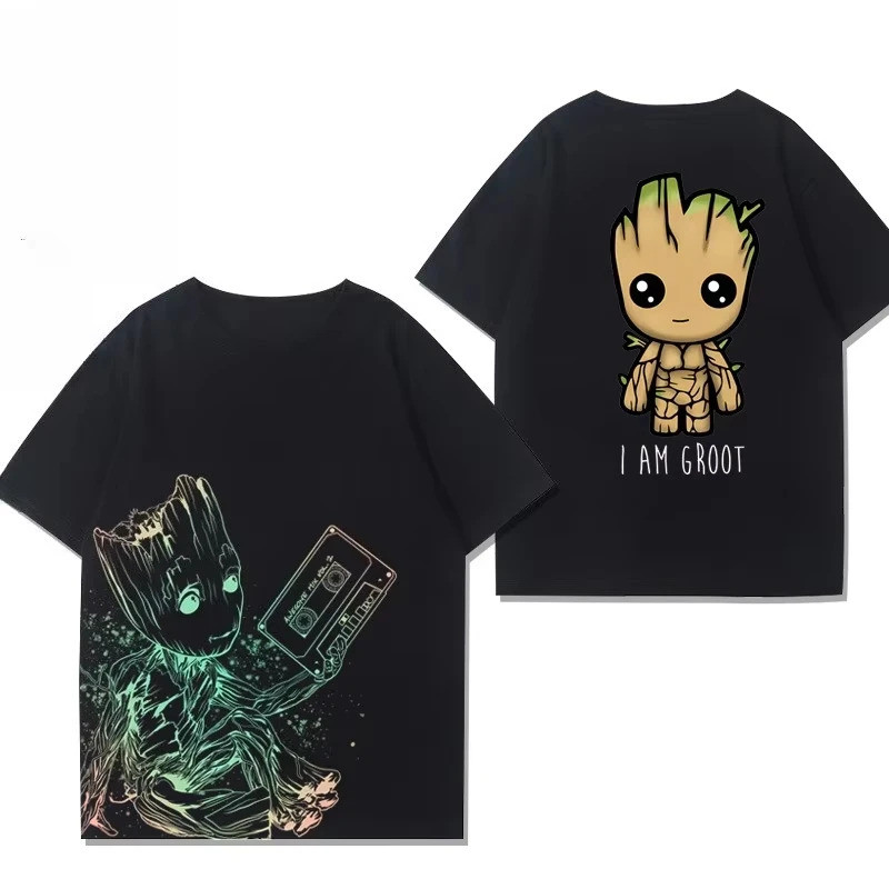 Marvel Authorizes Guardians of The Galaxy Vol 3 Rocket Men's and Women's Short-sleeved Pure Cotton T