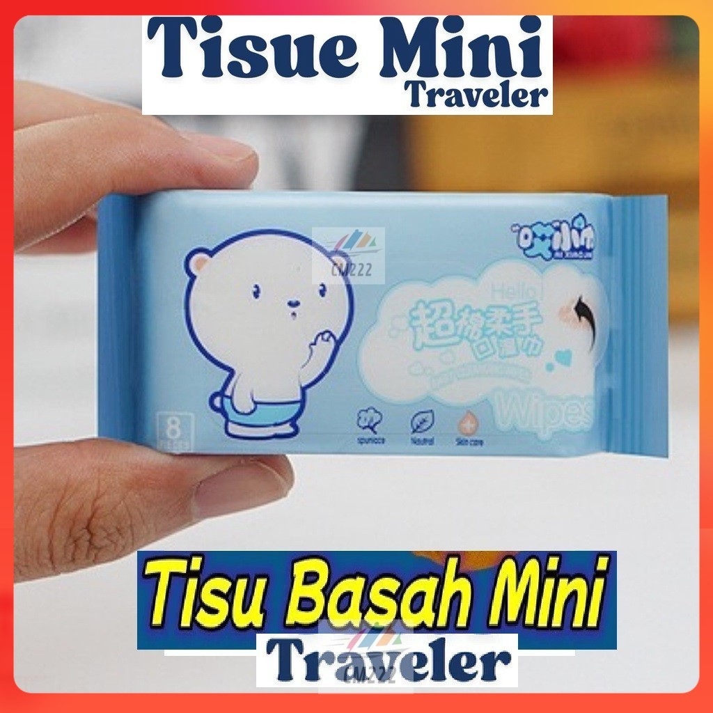 Tisu Basah Mini/Tissue Basah Kecil Traveler