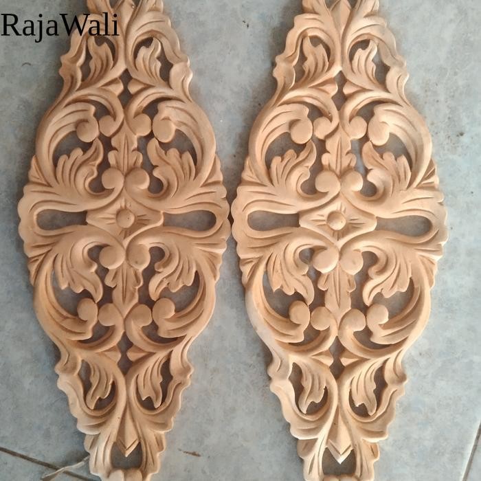 Model Ornamen Ukir Tempel Kayu Jepara Berkualitas Bahan Kayu Mahoni RJ14