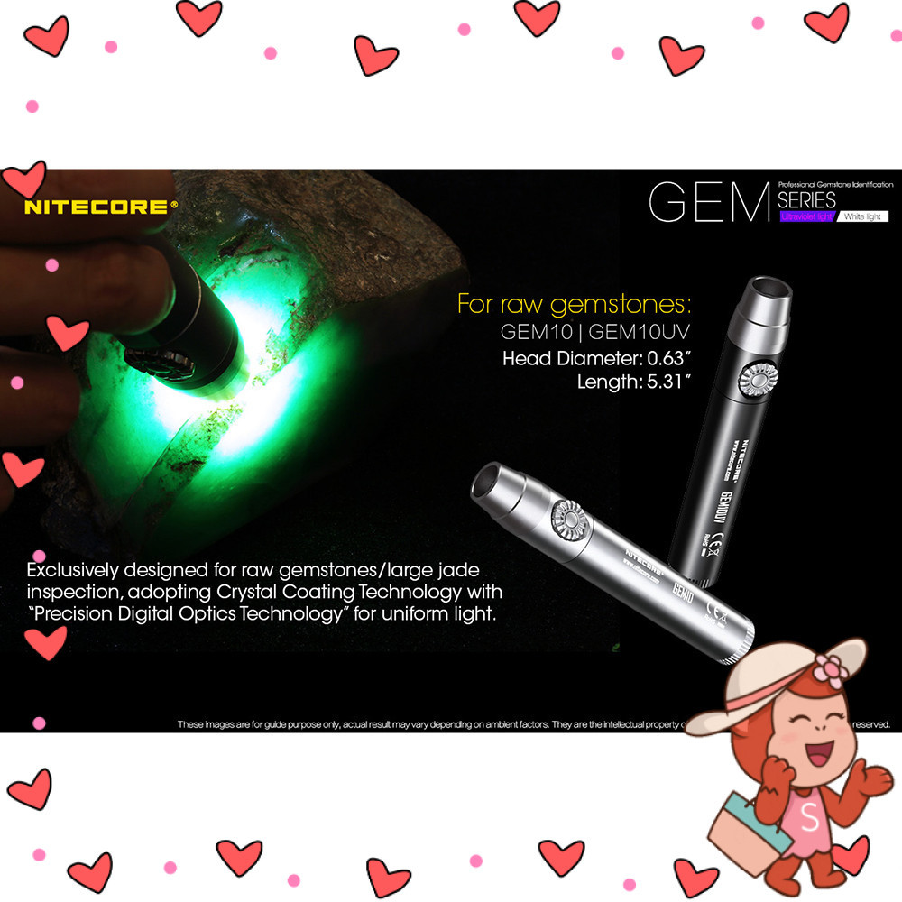 Nitecore GEM10UV Senter Indentifikasi Batu Mulia Gemstone Ultraviolet