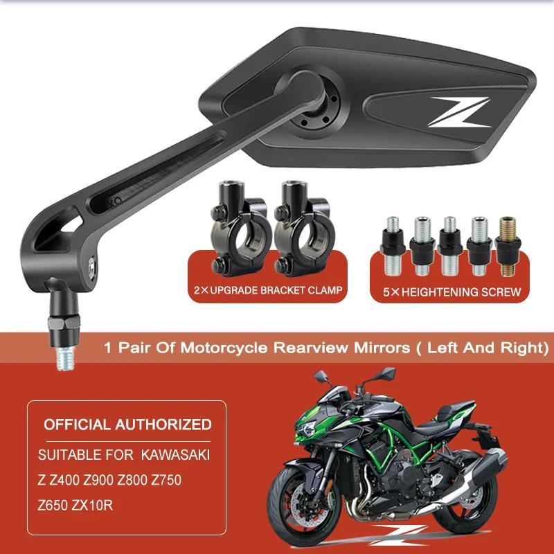 Kaca Spion Putar yang Dapat Disesuaikan untuk Motor KAWASAKI Z Z400 Z900 Z800 Z750 Z650 Z300 Z1000SX