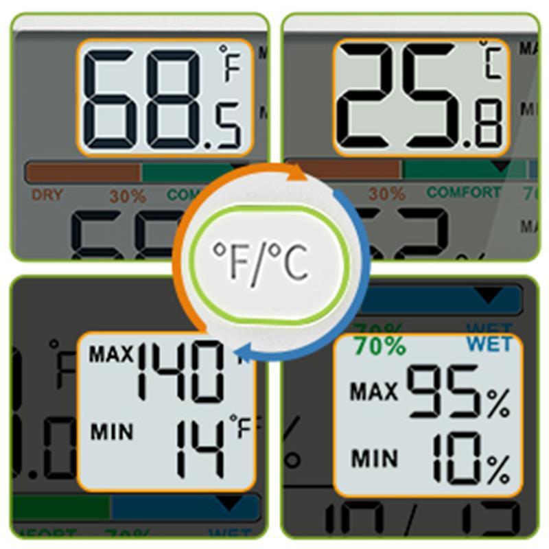 NOKLEAD Weather Station Meter Indoor LCD Digital Thermometer Hygrometer Temperature Humidity Meter S