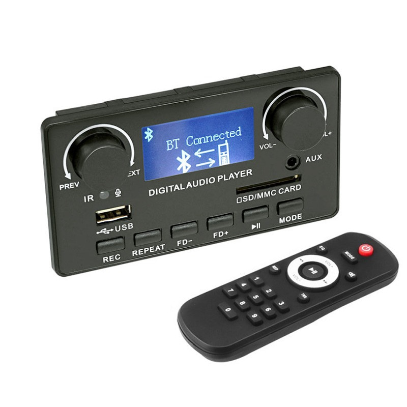 UNISIAN gital Auo Decoder Board with LCD Bluetooth Calling Recorng FM AUX USB SD MP3 Player Module