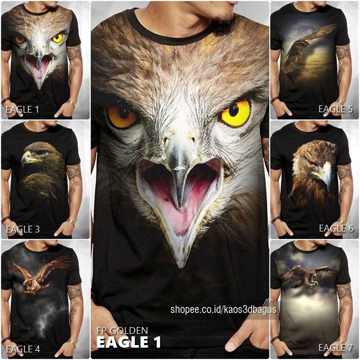 KAOS ELANG RAJAWALI Golden Eagle Baju Kaos BURUNG ELANG Distro PREMIUM S-2XL