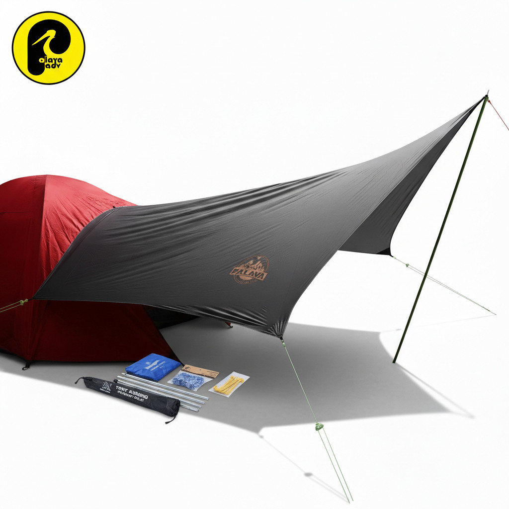 Paketan Pentagonal 3x4 tiang  pasak tali  flysheet