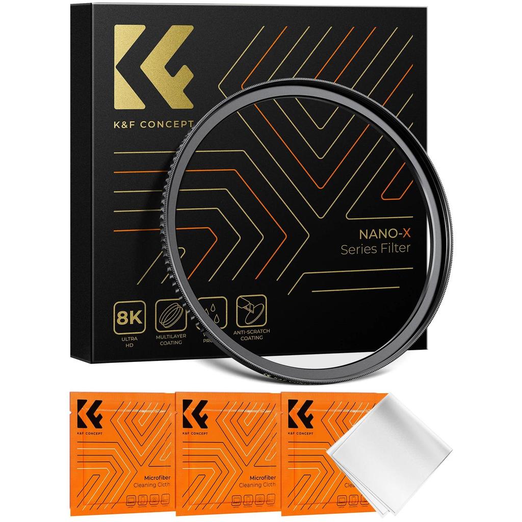 K&F CONCEPT Brass Filter Adapters Ring StepUp Ring for Canon Nikon Sony All Camera Lens 4967mm 6267m