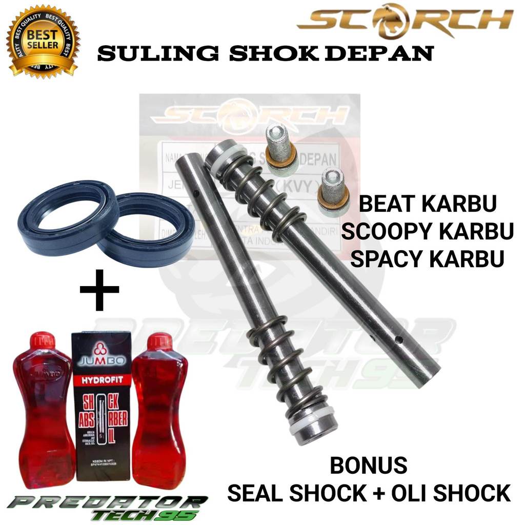 SULING SHOCK DEPAN SET SCORCH BEAT KARBU SCOOPY KARBU SPACY KARBU HIGH QUALITY