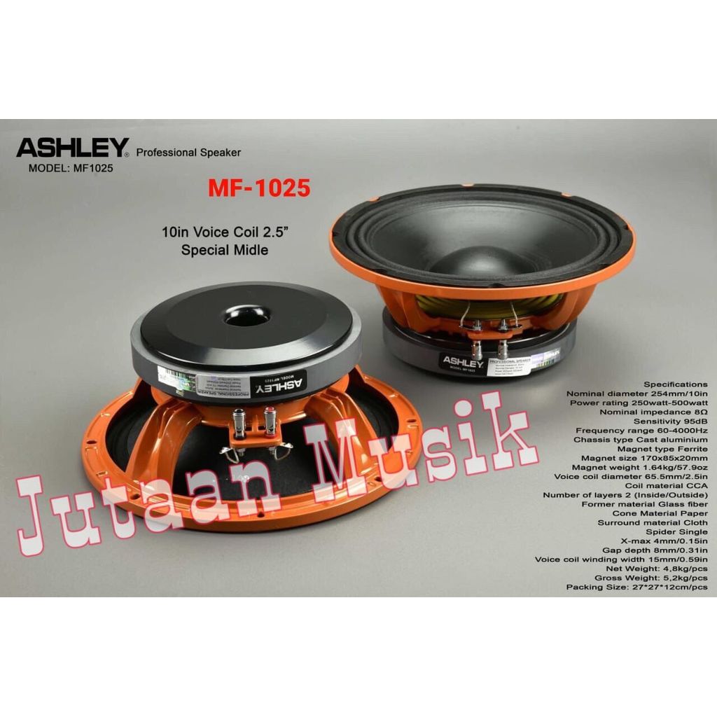 Speaker Ashley MF1025 Origal Komponen ashley MF 1025 10