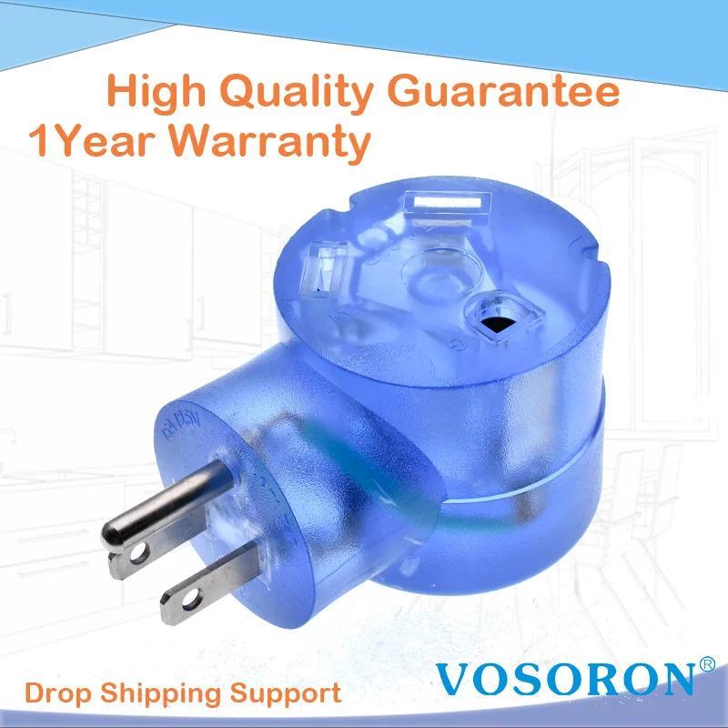 15 Amp 515P Male to 30 Amp TT30R Female RV Power Adapter, 125V Heavy Duty Angled Plug for Camper Tra