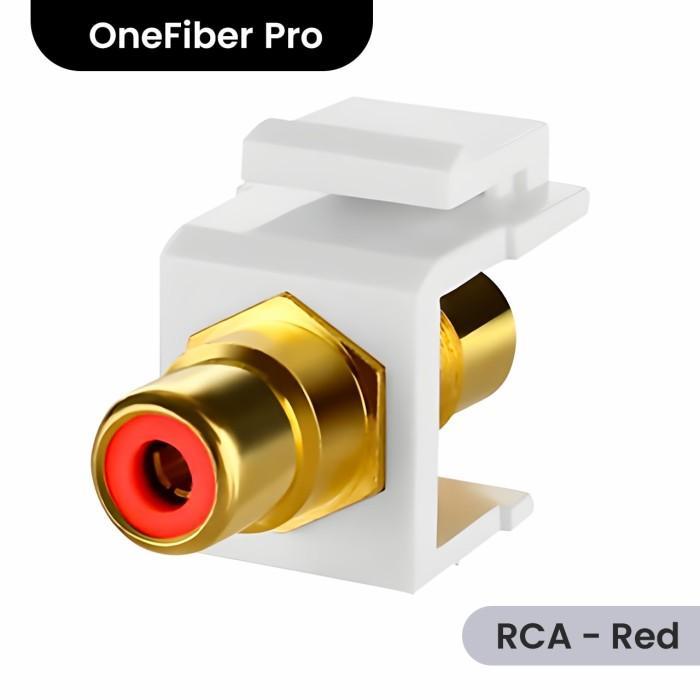 Coupler Keystone Jack Audio RCA Merah - OF165