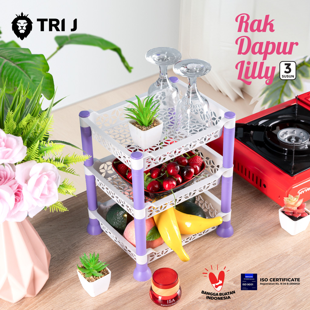 RAK DAPUR 3 TINGKAT - Rak Mini / Rak Bumbu / Rak Kosmetik / Rak Plastik