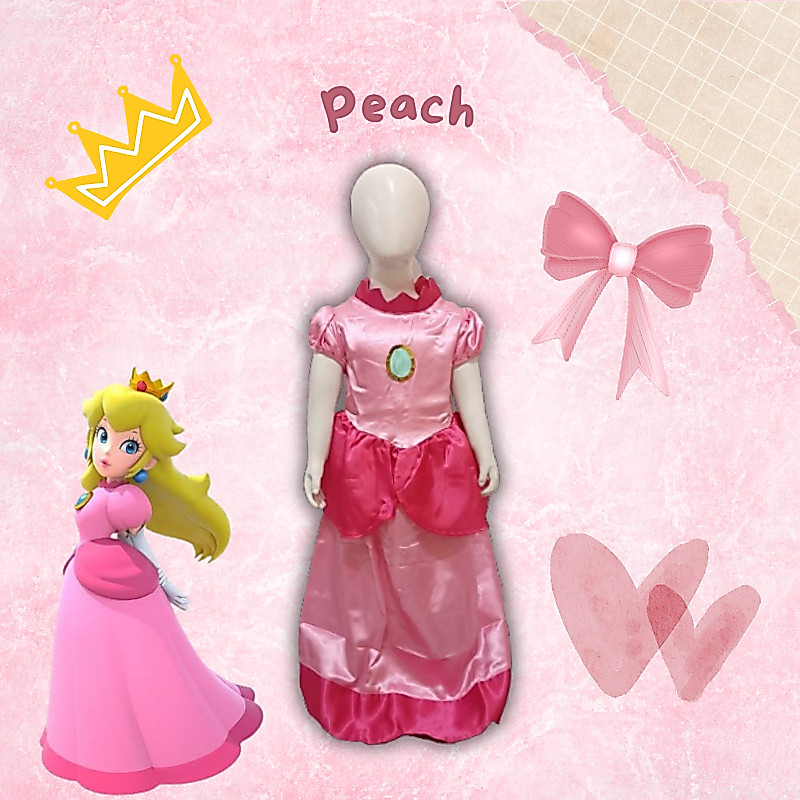 Princess Peach untuk Girl dan Dewasa/Baju Kostum Princess Rosalina/Cosplay Princess Deasy