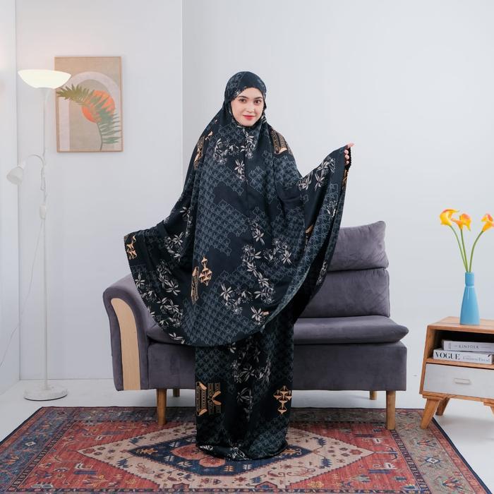 Momiasi - Mukena Ghania Prayer Set Premium - Mukena - GHANIA-RICHBLCK, All Size