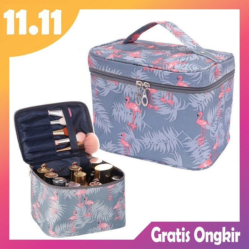 meiguistore - FXG - Tas Kosmetik Tahan Air Travel Karakter Pouch Make Up Wanita Korea Cosmetics Bag 