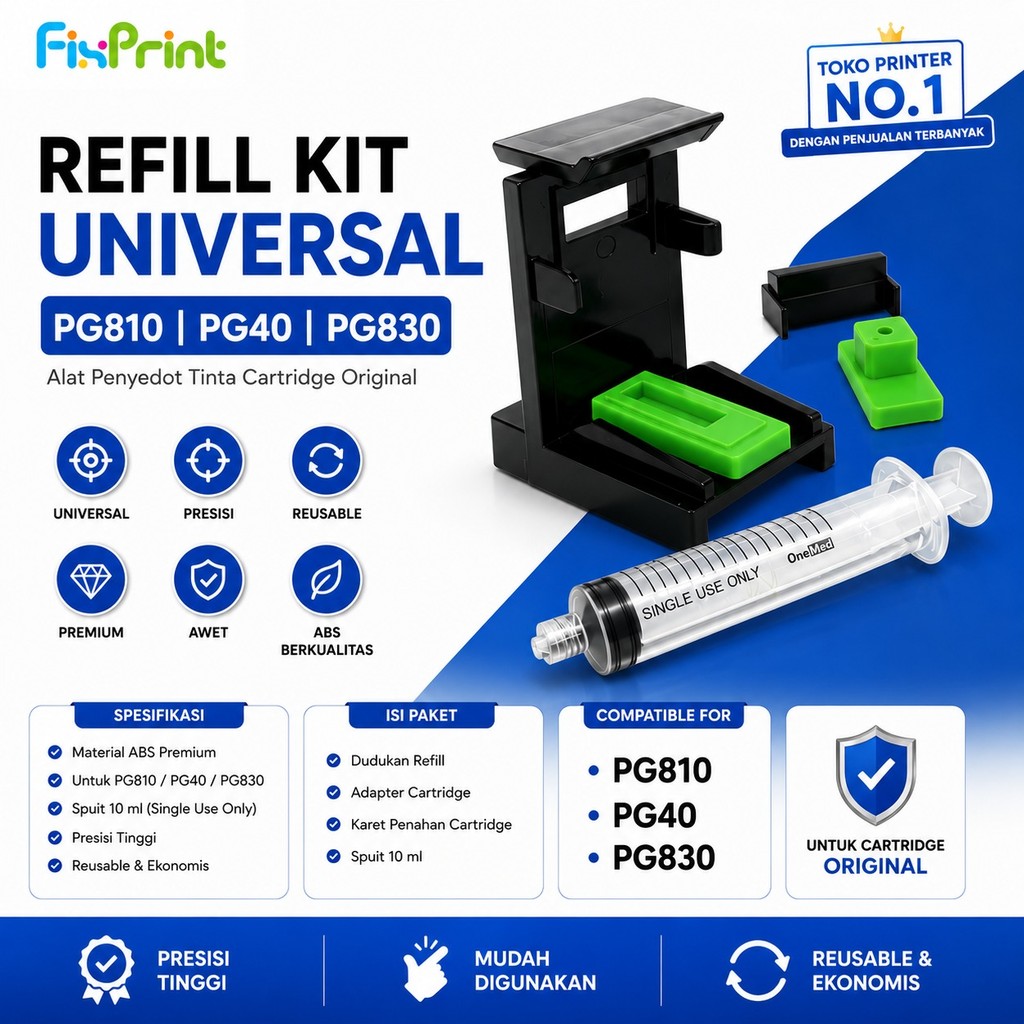 Refill Kit Canon PG40 CL41 PG740 CL741 PG88 CL98 Toolkit Printer E500 E600 E510 E610 MG2270 MX397
