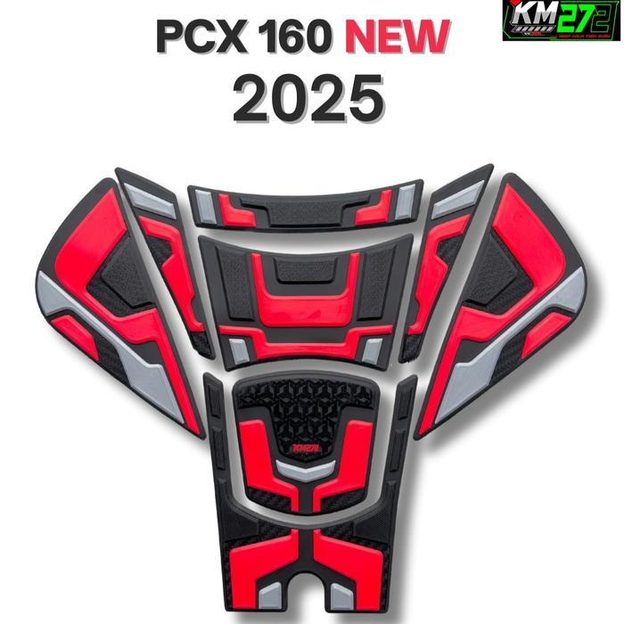 s LL AKSESORIS TANKPAD/DECKPAD MOTOR HONDA PCX 160 TAHUN 2025 & 2026 ROADSYNC/ABS/CBS BAHAN KARET PR