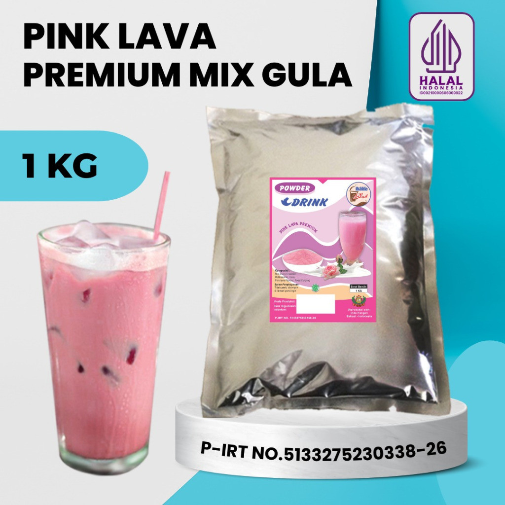 NEW= Powder PINK LAVA  1 KG / Bubuk Minuman Rasa / Minuman Bubuk Instan