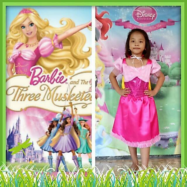 Barbie Three Musketeers Pink Baju Kostum Barbie Size Anak Dan Dewasa