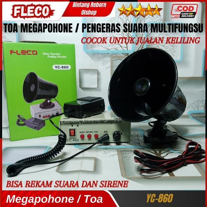 TOA / PENGERAS SUARA MULTIFUNGSI FLECO YC-860 SPEAKER / MUSIK / RECORDING PLAY / TOA AMPLIFIER MINI 