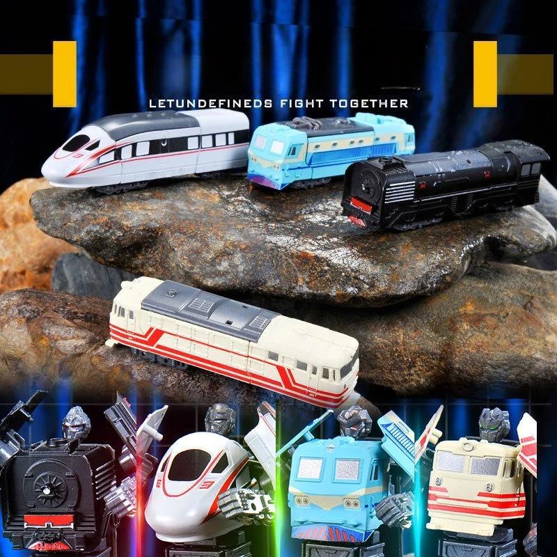 2 in 1 Deformation Robot Train Bulldozer Excavator Transformation Robot Toy Model Toys Movable Engin