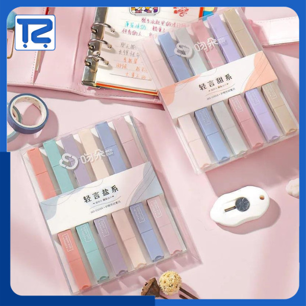 

6PCS Stabillo Warna Warni Highlighter Spidol Pastel Soft Penanda Teks Berkualitas ATK012