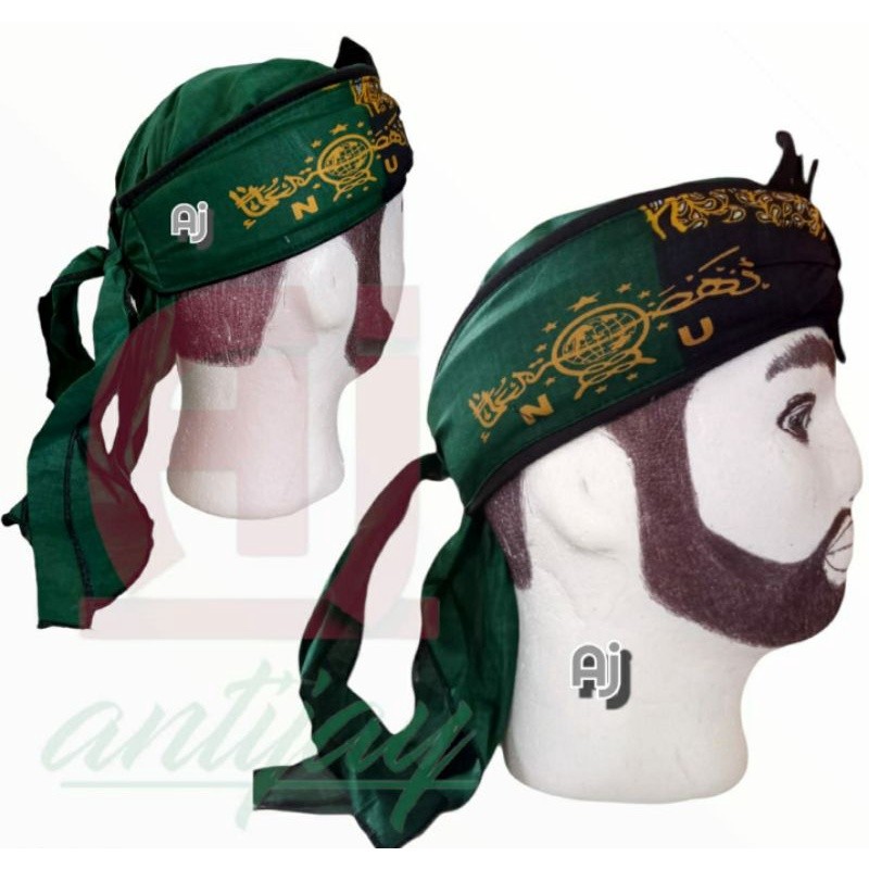 TERBARU blangkon udeng iket peci sablon nu nahdatul ulama hijau batik praktis totopong sunda jawa mu