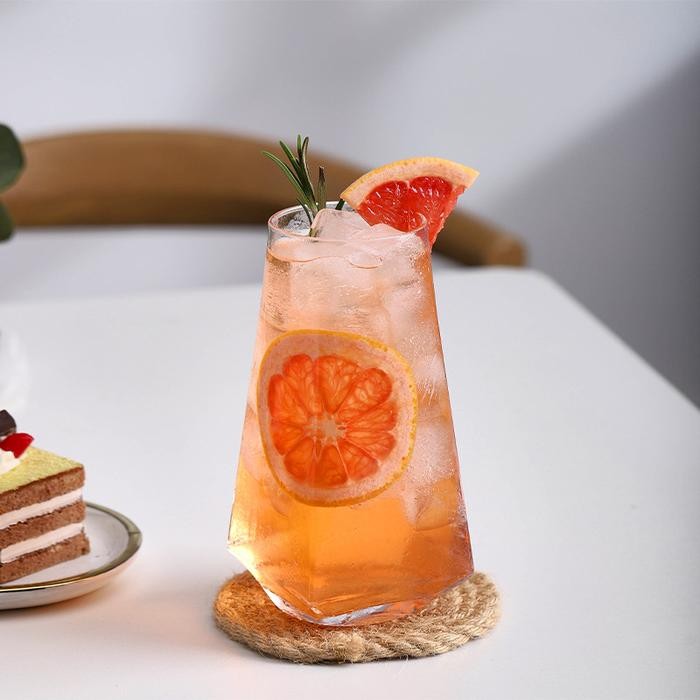 Gelas Kaca Cafe Diamond 530 ML |Diamond Glass Cup | Gelas Kopi Teh Jus TERMURAH