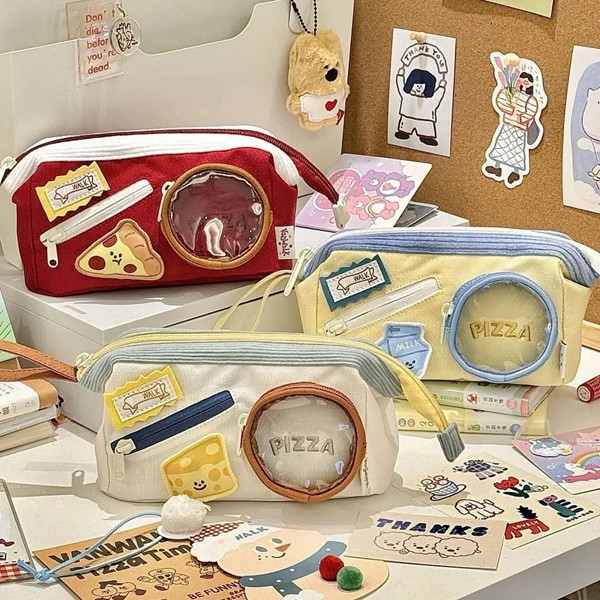 

[Hercyna] Tepak Pensil Food Vanwolf Besar Muat Banyak SMP SMA Pencil Case