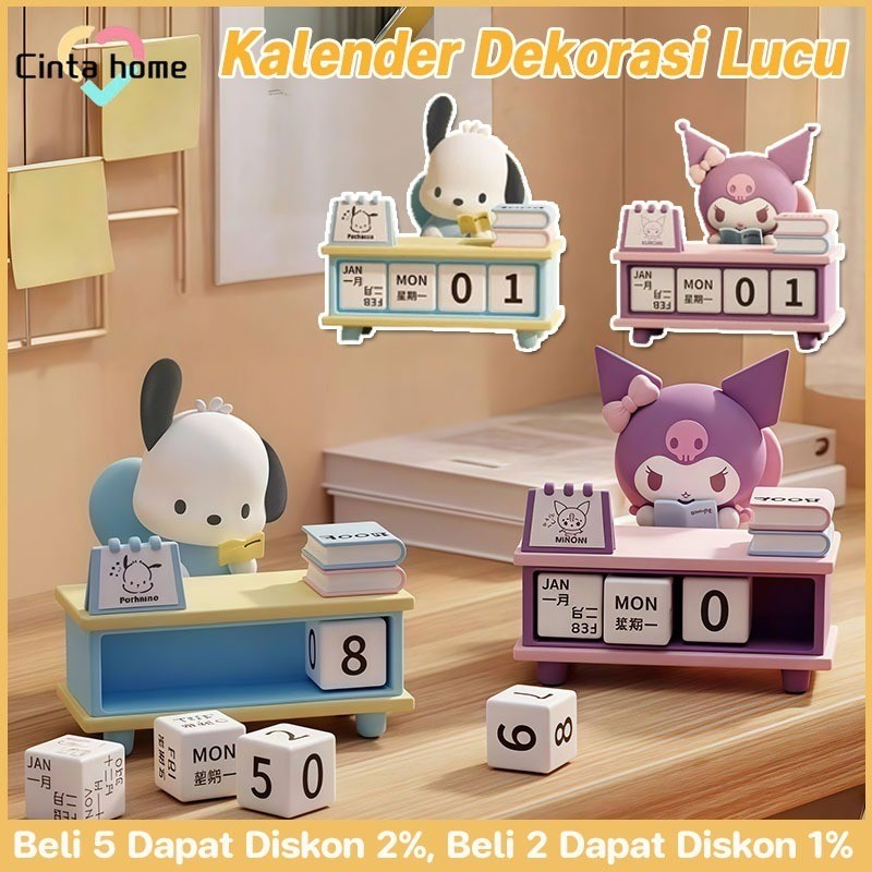 

Seri Kalender Sanrio Pochacco Kuromi Imut Ornamen Seri Kalender Meja Ornamen Dekorasi Desktop Yang Lucu Cocok Untuk Hadiah Anak Laki-Laki Dan Perempuan