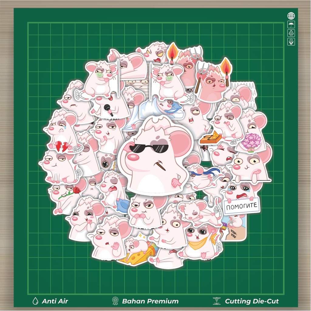 

Stiker Cutting Pack Stiker Hewan Babi Cute Mike White Isi 100Pcs Series Aesthetic Lucu Keren Untuk Koper Bahan Vynil