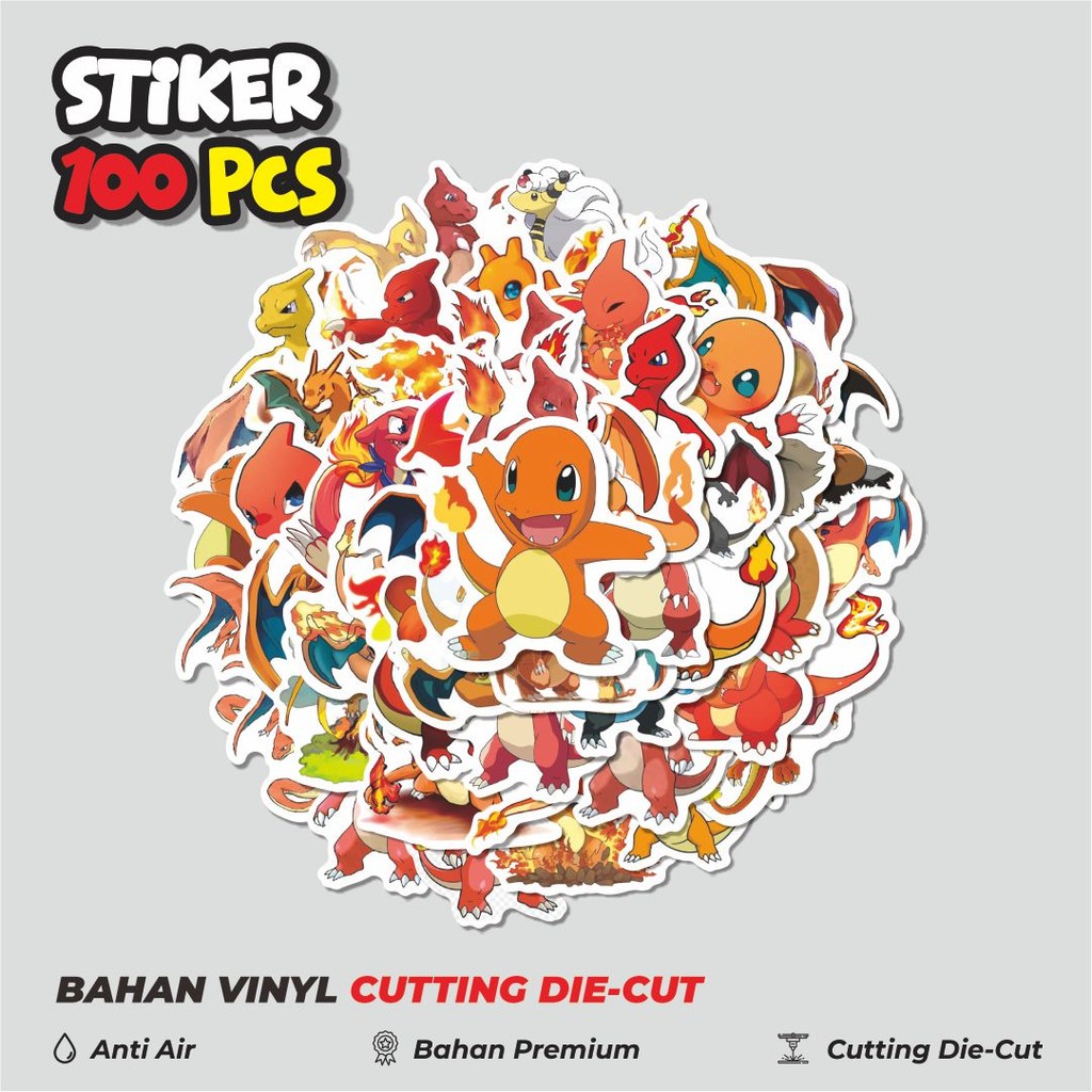 

Terbaru! 50 pcs Stiker Pokemon Charmeleon V1 Dekorasi Lucu Kreatif untuk Notebook, Skateboard, HP
