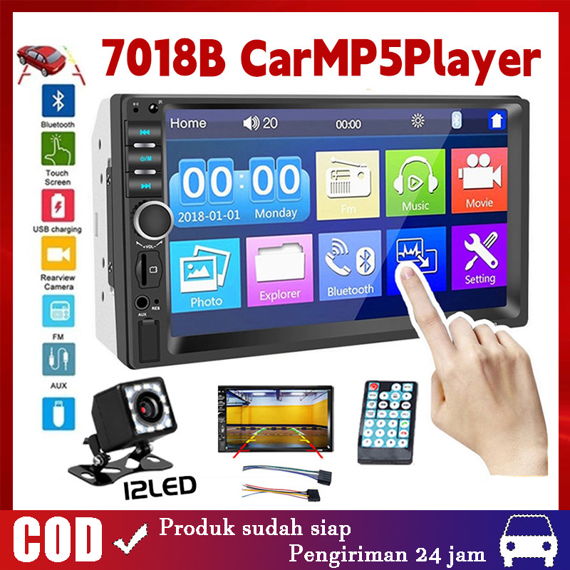 Penjualan Panas  7018B/7010B/7021 Radio Mobil 7 "Pemutar Multimedia Mobil Layar Sentuh Stereo MP5 FM