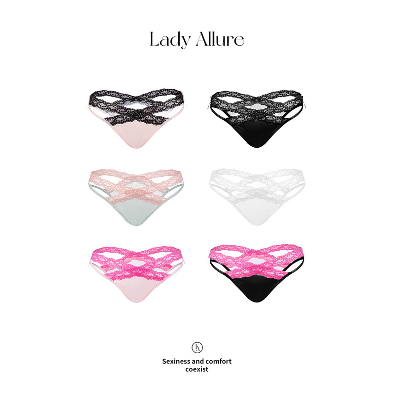 LadyAllure Wanita Celana Dalam Renda Seksi Satin Celana Dalam