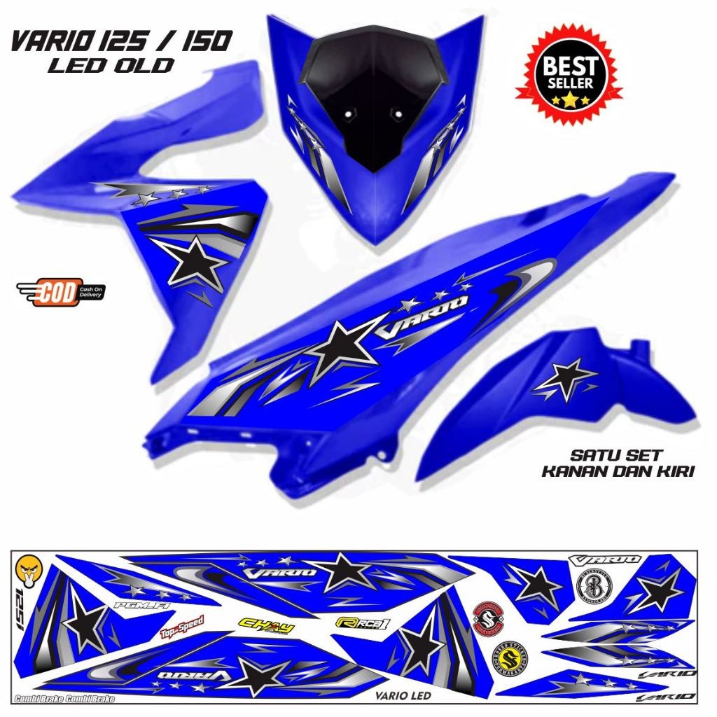 STIKER STIKER STRIPING MOTOR VARIO LED 125