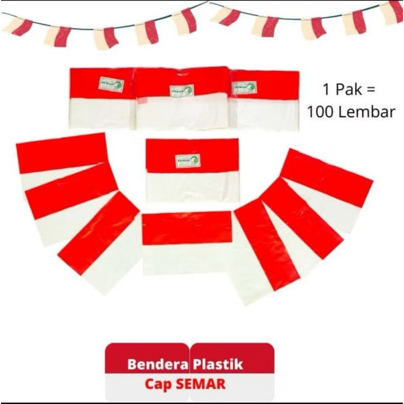 BENDERA TALI SEMAR isi 100 - BENDERA TALI MP ISI 40 - TALI MIKA ISI 20 PC - TIDAK TALI ISI 100 / MER