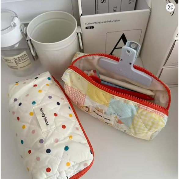 

Pouch Make Up Bag Tempat Pensil Storage Bag KOREAN STYLE THE JOLLY HOUSE Tas Penyimpanan Multifungsi Cute