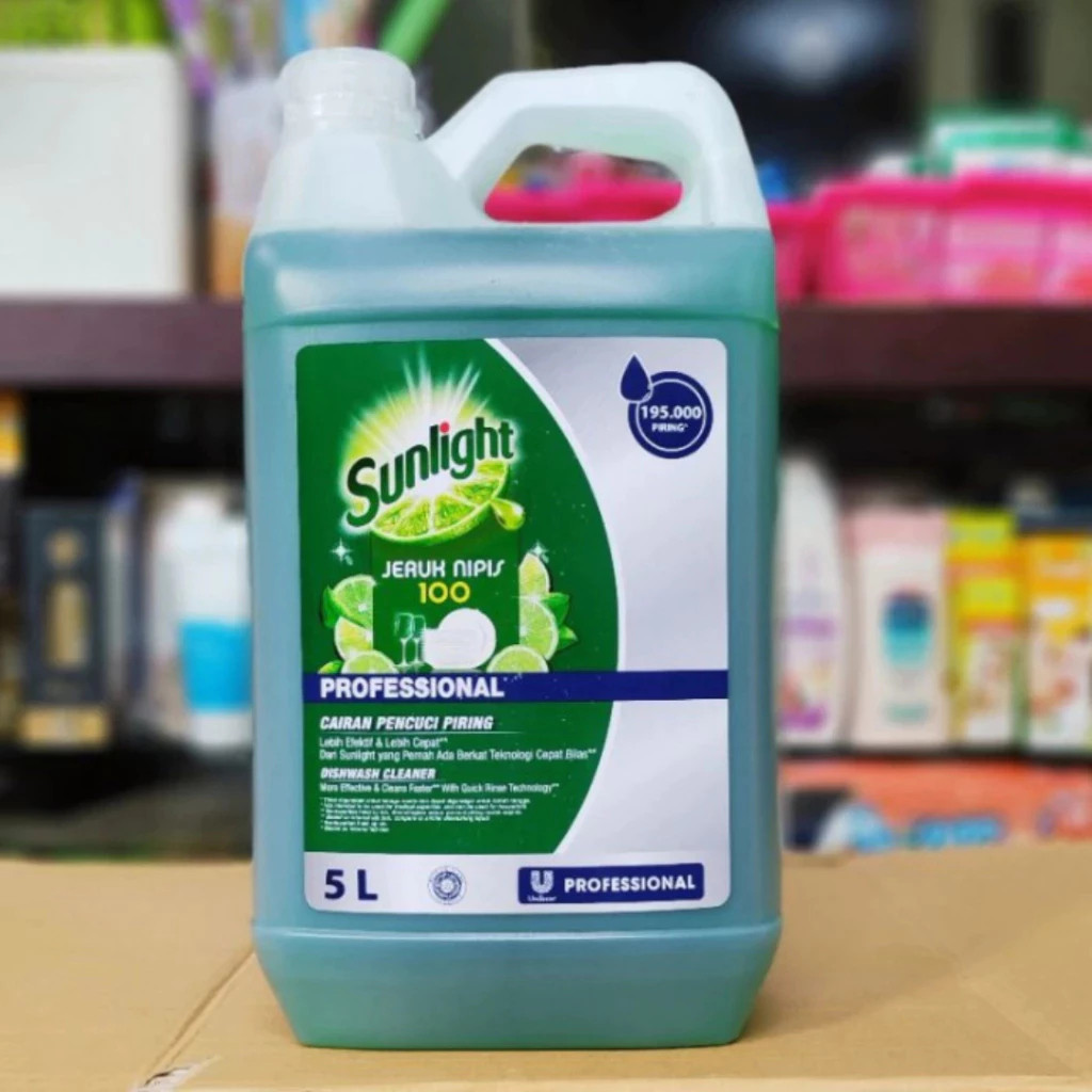 Sunlight Professional Sabun Cuci Piring 5 Liter - Sabun Cuci Piring Berkualitas Ekonomis Sunlight
