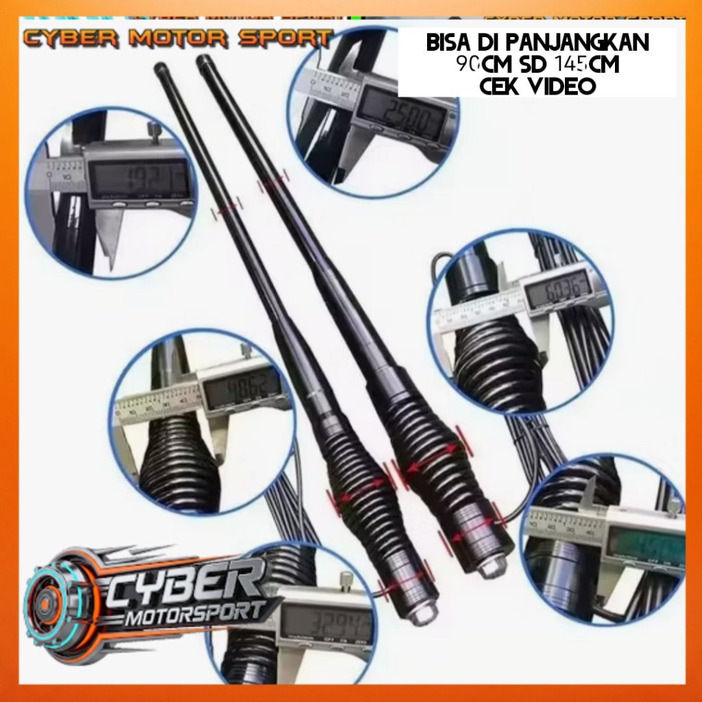 Antena mobil Universal panjang 90cm bisa di panjangkan 145cm. antena radio. antena HT. antena pemanc
